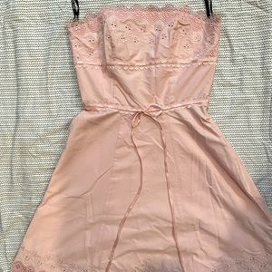 Betsy Johnson pink eyelit dress - like new!